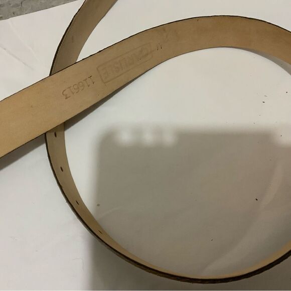 New CARLISLE~ Women\'s Genuine Lizard Leather Belt ~beige Size M  USA main image 4